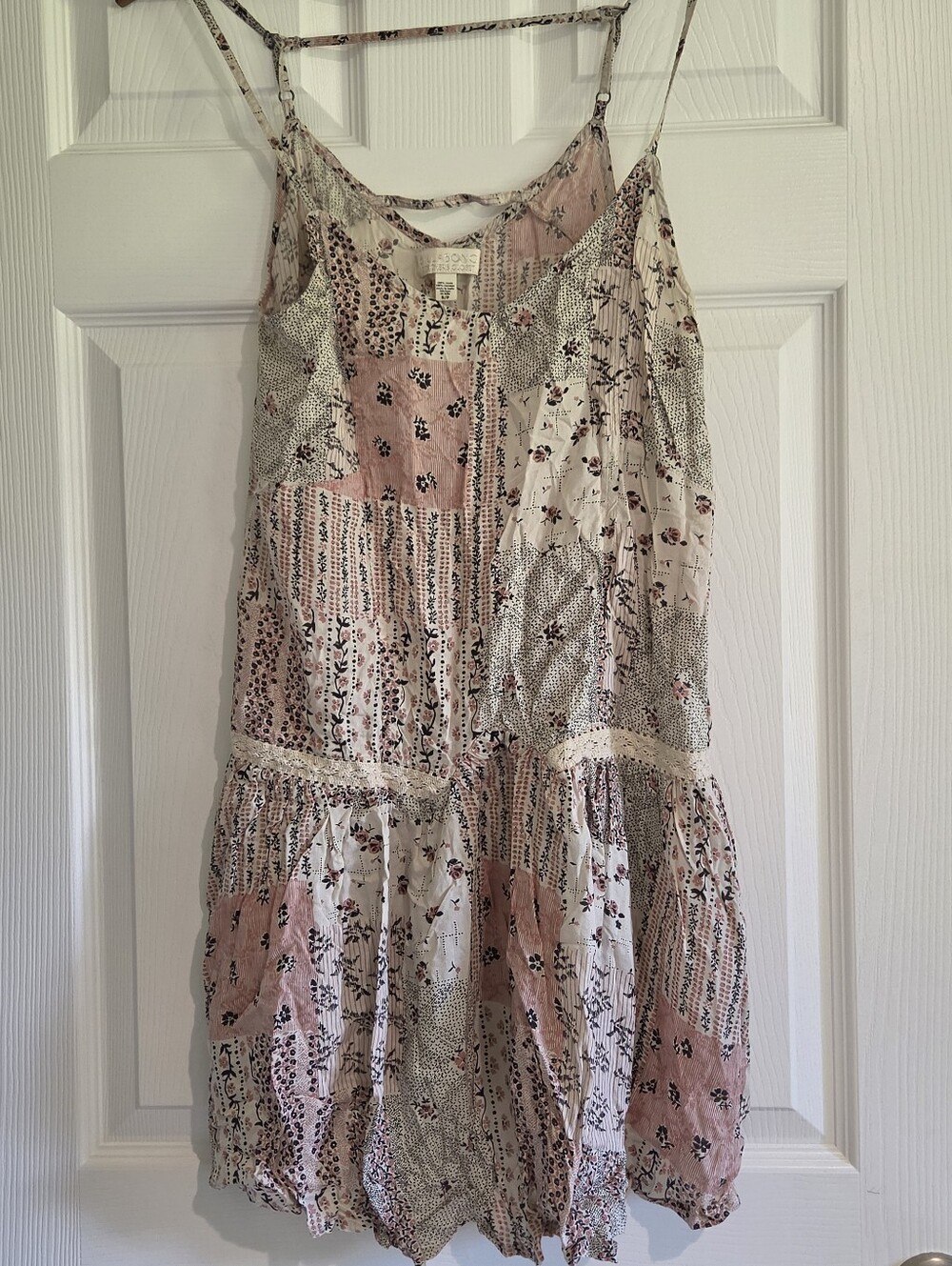 Billabong Designers Closet Floral Patchwork Mini Dress S